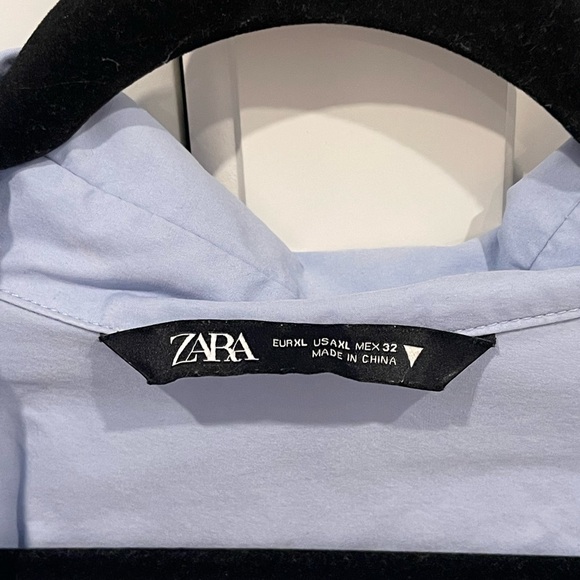 Zara Oversized Cotton Button Up Shirt - Picture 6 of 9